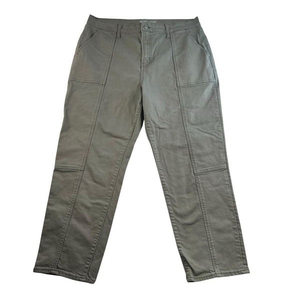 Old Navy Sz 16 Sky-Hi Straight Extra High Waisted Pop Color Utility Jeans Grey - Picture 2 of 15